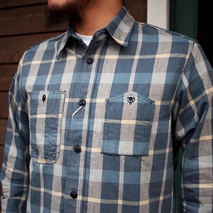 WORKERS K&T H ワーカーズ Flannel Shirt フランネルシャツ ブルーベース