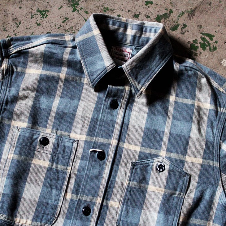 WORKERS K&T H ワーカーズ Flannel Shirt フランネルシャツ ブルーベース