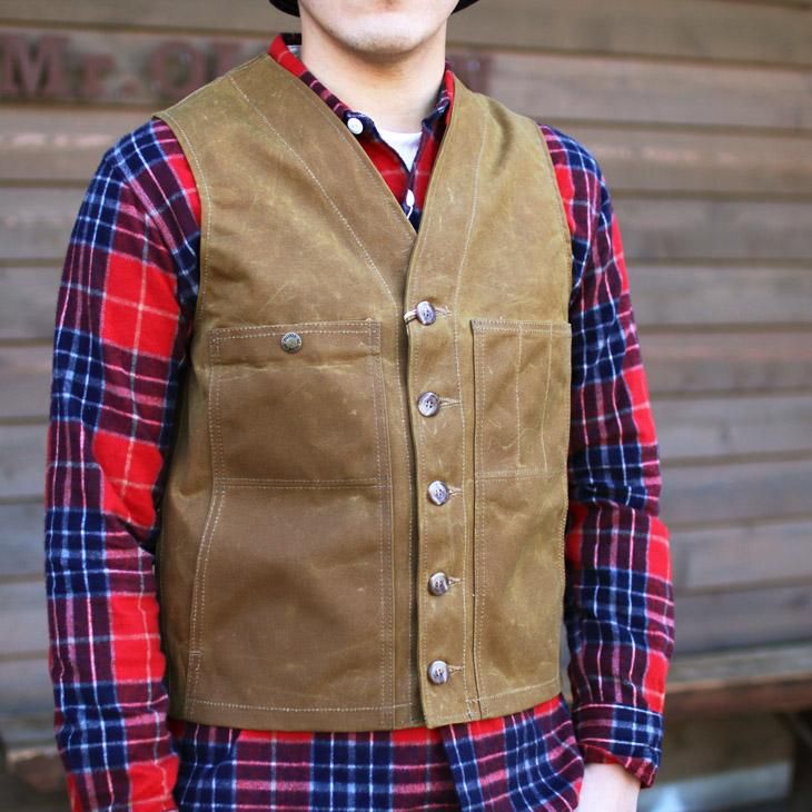 FILSON フィルソン OIL TIN CLOTH VEST オイルティンクロスベスト タン