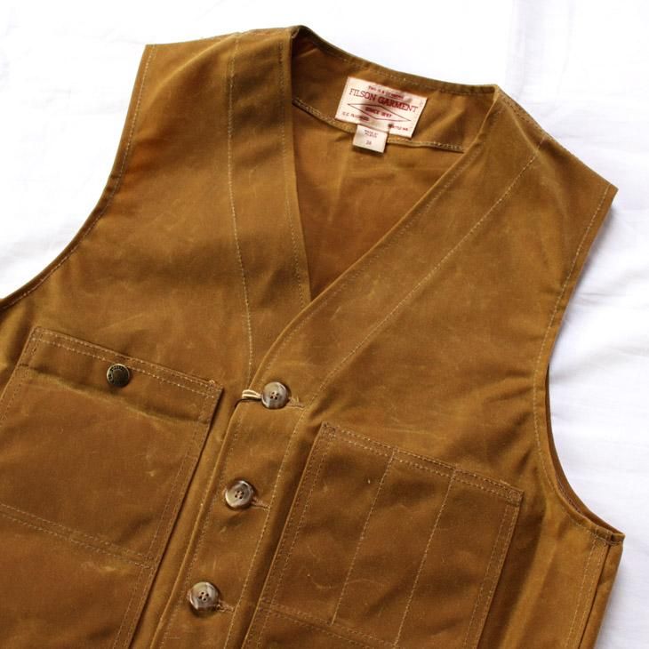 FILSON フィルソン OIL TIN CLOTH VEST オイルティンクロスベスト タン