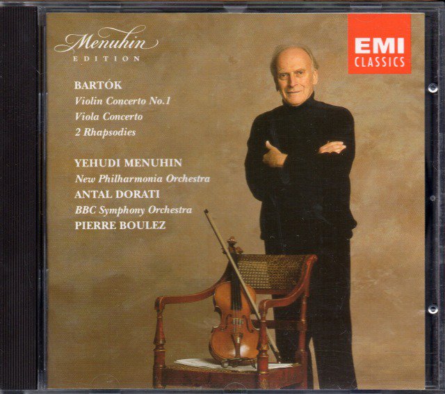 バルトーク：ヴァイオリン協奏曲第1番，ヴィオラ協奏曲 他　メニューイン(vn, va) 他 （外EMI） - クラシックの中古CD屋ファルスタッフ