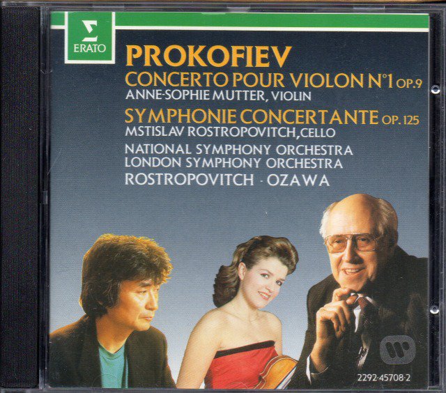 プロコフィエフ：協奏交響曲，vn協1番　ロストロポーヴィチ(vc