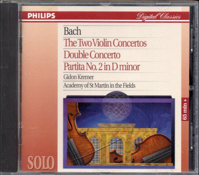 バッハ：ヴァイオリン協奏曲集，パルティータ第2番　クレーメル(vn) ASMF （外PHILIPS） - クラシックの中古CD屋ファルスタッフ