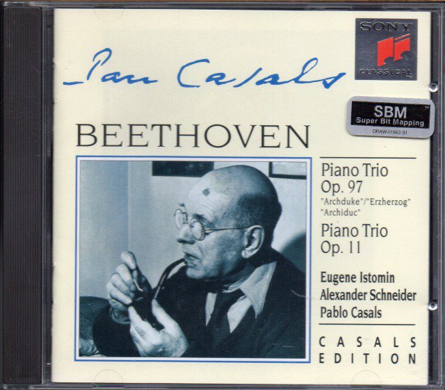 （SMK58990）　ベートーヴェン：ピアノ三重奏曲第4，7番　イストミン(p)　カザルス(vc)　シュナイダー(vn)　クラシックの中古CD屋ファルスタッフ