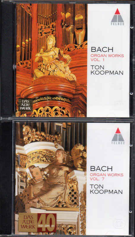 バッハ：オルガン作品集　コープマン(org)　外TELDEC（第1, 7集・2枚バラセット） - クラシックの中古CD屋ファルスタッフ