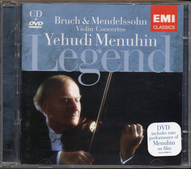 メンデルスゾーン，ブルッフ，モーツァルト：vn協奏曲　メニューイン(vn) （外EMI・CD+DVD） - クラシックの中古CD屋ファルスタッフ