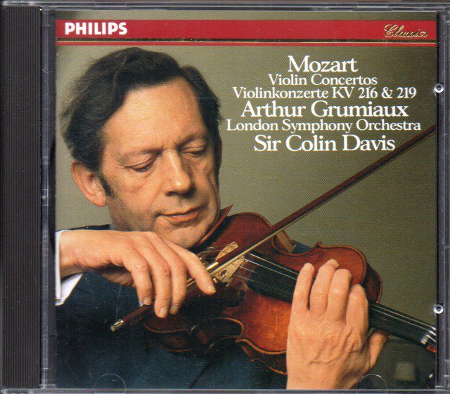 モーツァルト：ヴァイオリン協奏曲第3，5番　グリュミオー(vn) Cデイヴィス＝LSO （PHCP1045） - クラシックの中古CD屋ファルスタッフ