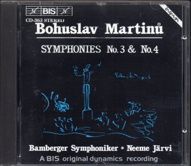 マルティヌー：交響曲第3，4番　Nヤルヴィ＝バンベルクso （BIS363） - クラシックの中古CD屋ファルスタッフ