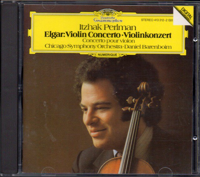 エルガー：ヴァイオリン協奏曲　パールマン(vn) バレンボイム＝CSO （外DG） - クラシックの中古CD屋ファルスタッフ