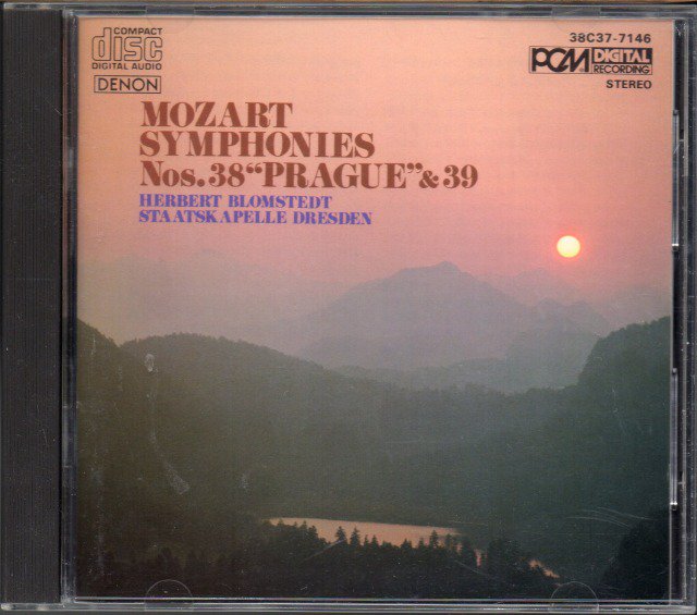 メイン画像：モーツァルト：交響曲第38，39番　ブロムシュテット＝SkD （38C37-7146）ジャケット写真