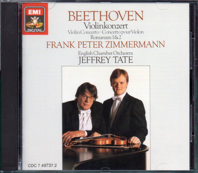 ベートーヴェン：ヴァイオリン協奏曲，ロマンス集　FPツィマーマン(vn) テイト＝ECO （CDC749737）