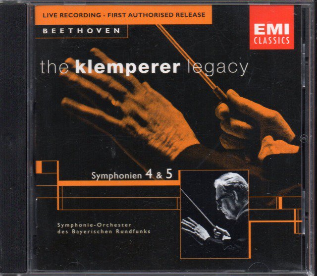 ベートーヴェン：交響曲第4，5番 クレンペラー＝SOBR /L （EMI） - クラシックの中古CD屋ファルスタッフ