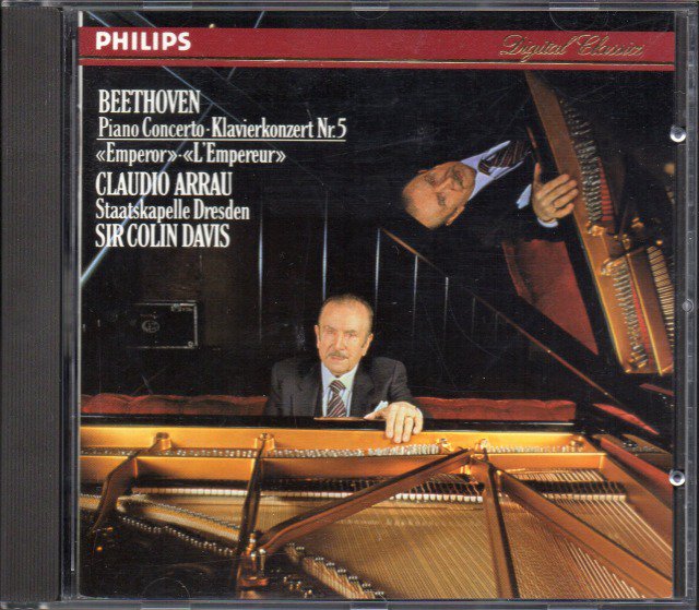 ユニバーサルミュージック C・アラウ&C・デイヴィス ベートーベン ピアノ協奏曲5番 PHILIPS輸入盤(西ドイツプレス・日本語解説付き)