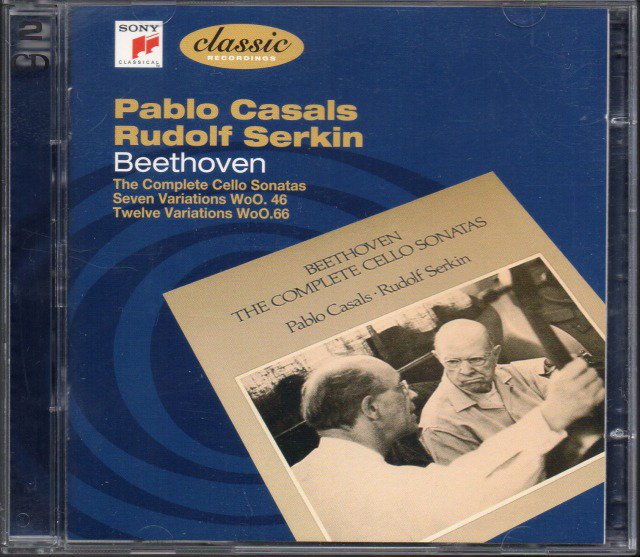 ベートーヴェン：チェロ・ソナタ全曲 他　カザルス(vc) Rゼルキン(p) （SONY・2CD） - クラシックの中古CD屋ファルスタッフ