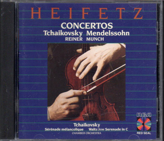 メンデルスゾーン，チャイコフスキー：ヴァイオリン協奏曲　ハイフェッツ(vn) （5933-2-RC） - クラシックの中古CD屋ファルスタッフ