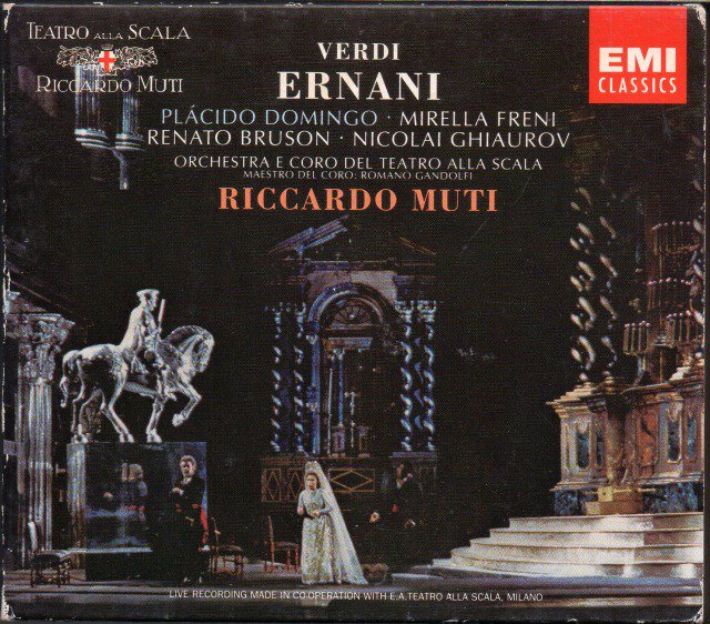 ▽ヴェルディ：エルナーニ ムーティ＝スカラ； ドミンゴ(T) フレーニ(S) 他 /L （EMI・3CD） - クラシックの中古CD屋ファルスタッフ