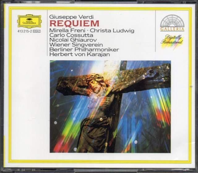 メイン画像:ヴェルディ:レクイエム カラヤン=BP,フレーニ(S) ギャウロフ(Bs) 他 (DG・2CD)ジャケット写真 メイン画像:ヴェルディ:レクイエム カラヤン=BP,フレーニ(S) ギャウロフ(Bs) 他 (DG・2CD)ジャケット写真