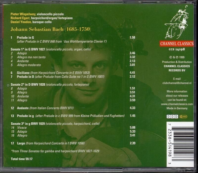 サブ画像1:バッハ:ヴィオラ・ダ・ガンバ・ソナタ集 他 ウィスペルウェイ(vcピッコロ) (CCS14198)
ジャケット写真 サブ画像1:バッハ:ヴィオラ・ダ・ガンバ・ソナタ集 他 ウィスペルウェイ(vcピッコロ) (CCS14198)
ジャケット写真