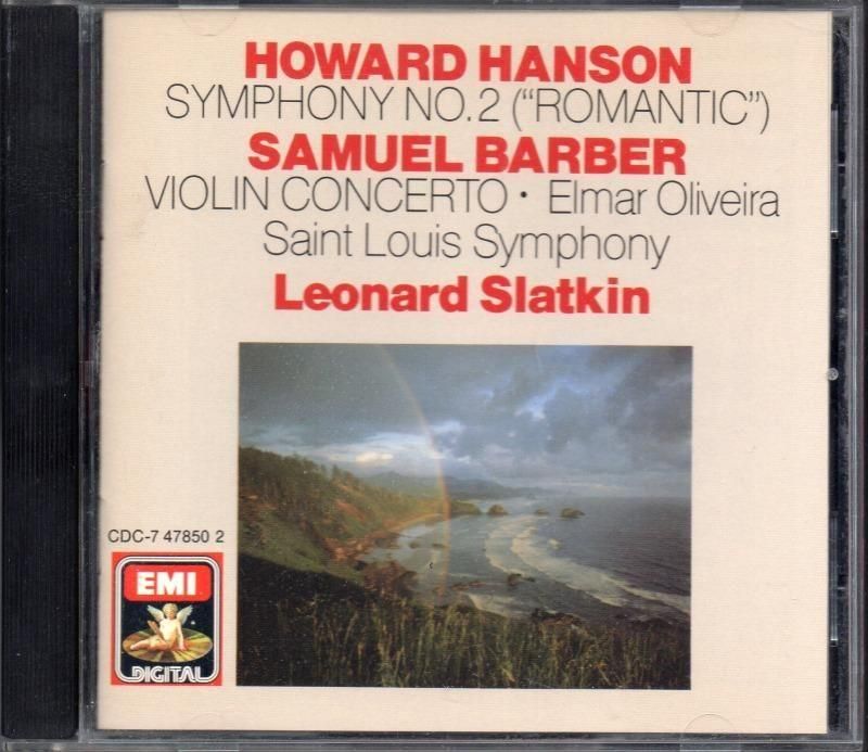メイン画像:ハンソン:交響曲第2番,バーバー:vn協奏曲 スラットキン=SLSO,オリヴェイラ(vn)(CDC747850)ジャケット写真 メイン画像:ハンソン:交響曲第2番,バーバー:vn協奏曲 スラットキン=SLSO,オリヴェイラ(vn)(CDC747850)ジャケット写真