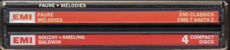 サブ画像2:フォーレ歌曲全集 アーメリング(S) スゼー(Br) (CMS7640792・4CD)ジャケット写真 サブ画像2:フォーレ歌曲全集 アーメリング(S) スゼー(Br) (CMS7640792・4CD)ジャケット写真