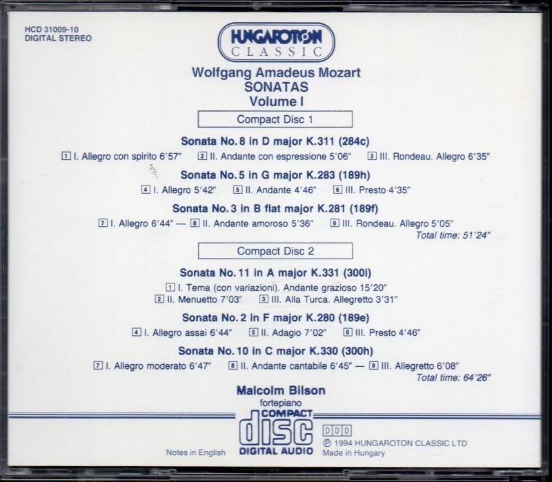 サブ画像1:モーツァルト:ピアノ・ソナタ集 (第1集) (6曲) ビルソン(fp) (HCD31009・2CD)ジャケット写真 サブ画像1:モーツァルト:ピアノ・ソナタ集 (第1集) (6曲) ビルソン(fp) (HCD31009・2CD)ジャケット写真