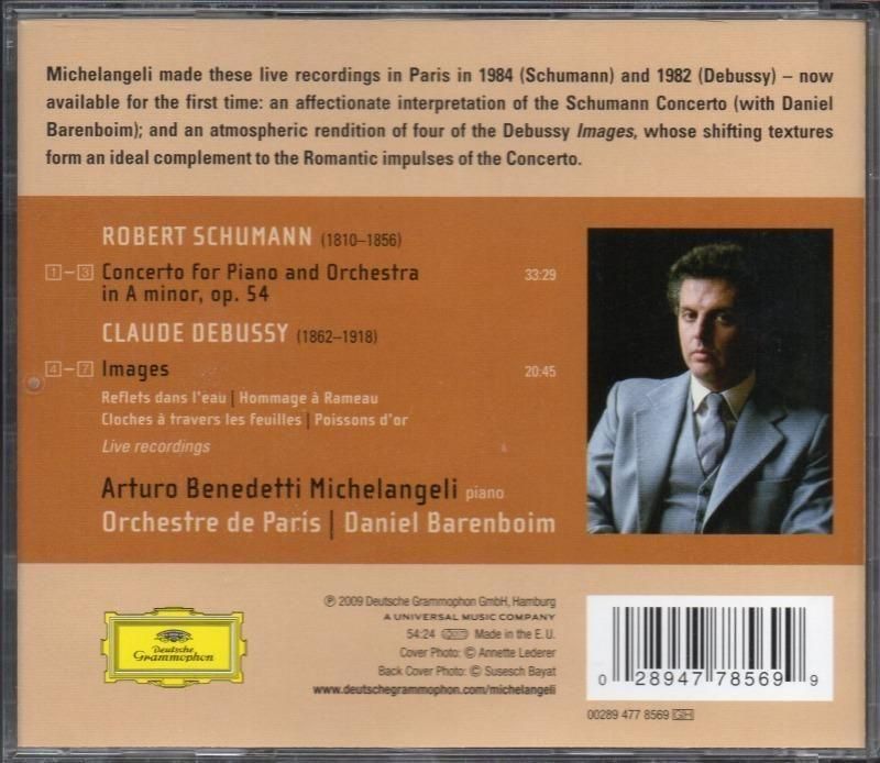 サブ画像1:シューマン:ピアノ協奏曲 他 ミケランジェリ(p) バレンボイム=パリo /L (DG)ジャケット写真 サブ画像1:シューマン:ピアノ協奏曲 他 ミケランジェリ(p) バレンボイム=パリo /L (DG)ジャケット写真