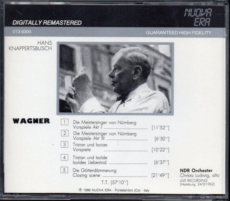サブ画像1:ワーグナー管弦楽曲集 クナッパーツブッシュ=NDRso,ルートヴィヒ(MS) /L (NUOVA ERA)ジャケット写真 サブ画像1:ワーグナー管弦楽曲集 クナッパーツブッシュ=NDRso,ルートヴィヒ(MS) /L (NUOVA ERA)ジャケット写真