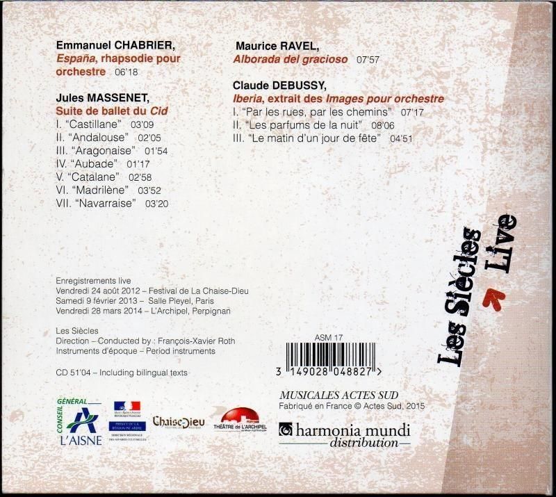サブ画像1:フランスの作曲家による「スペイン」集 ロト=レ・シエクル /L (ASM17)ジャケット写真 サブ画像1:フランスの作曲家による「スペイン」集 ロト=レ・シエクル /L (ASM17)ジャケット写真