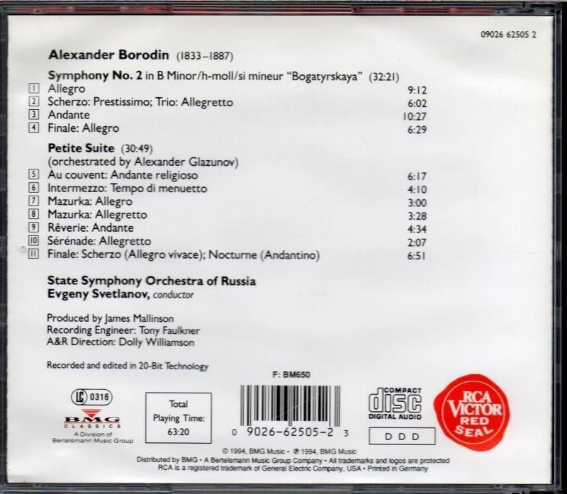 サブ画像1:ボロディン:交響曲第2番,小組曲 スヴェトラーノフ=ロ国立so (RCA)ジャケット写真 サブ画像1:ボロディン:交響曲第2番,小組曲 スヴェトラーノフ=ロ国立so (RCA)ジャケット写真