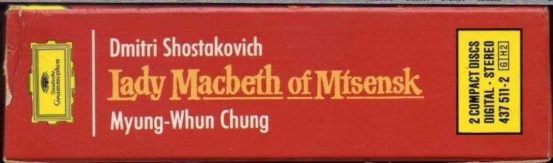 サブ画像2:▽ショスタコーヴィチ:ムツェンスク郡のマクベス夫人 チョン=Bast; ユーイング(S) 他 (DG・2CD)ジャケット写真 サブ画像2:▽ショスタコーヴィチ:ムツェンスク郡のマクベス夫人 チョン=Bast; ユーイング(S) 他 (DG・2CD)ジャケット写真