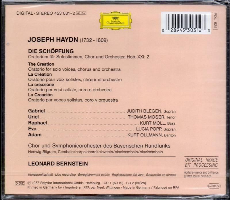 サブ画像1:ハイドン:天地創造 バーンスタイン=SOBR,ブレゲン(S) 他 (DG・2CD)未開封ジャケット写真 サブ画像1:ハイドン:天地創造 バーンスタイン=SOBR,ブレゲン(S) 他 (DG・2CD)未開封ジャケット写真