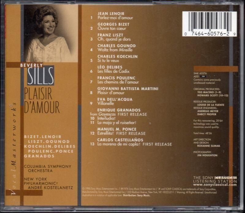 サブ画像1:ビヴァリー・シルズ(S) <聞かせてよ 愛の言葉を> コステラネッツ=Col, NYP (SMK60576)ジャケット写真 サブ画像1:ビヴァリー・シルズ(S) <聞かせてよ 愛の言葉を> コステラネッツ=Col, NYP (SMK60576)ジャケット写真