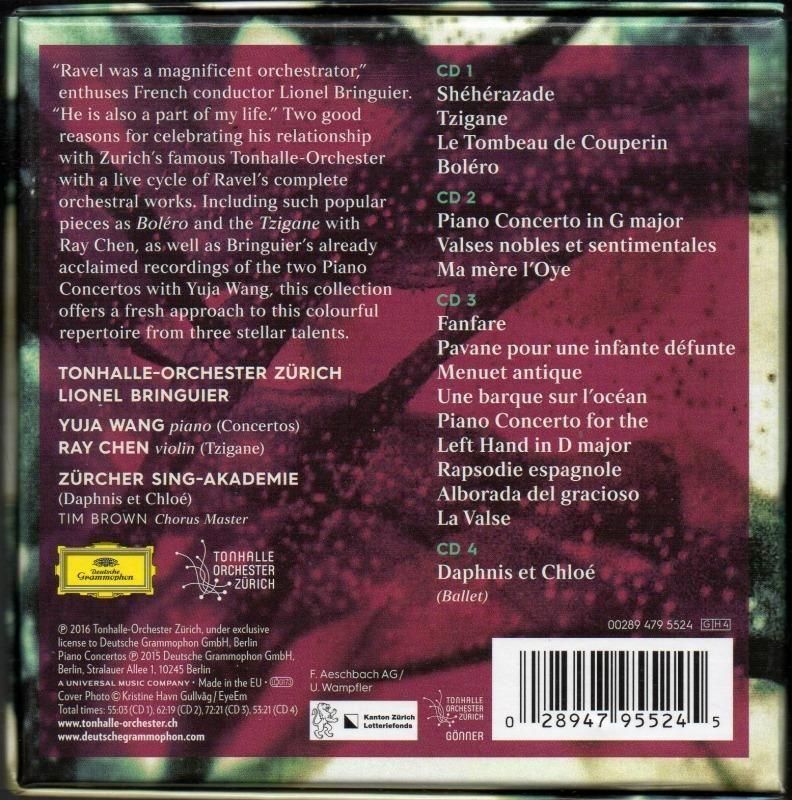 サブ画像1:ラヴェル管弦楽曲全集 (ピアノ協奏曲含む) ブランギエ=TOZ,ユジャ・ワン(p) 他 /L (DG・4CD)ジャケット写真 サブ画像1:ラヴェル管弦楽曲全集 (ピアノ協奏曲含む) ブランギエ=TOZ,ユジャ・ワン(p) 他 /L (DG・4CD)ジャケット写真