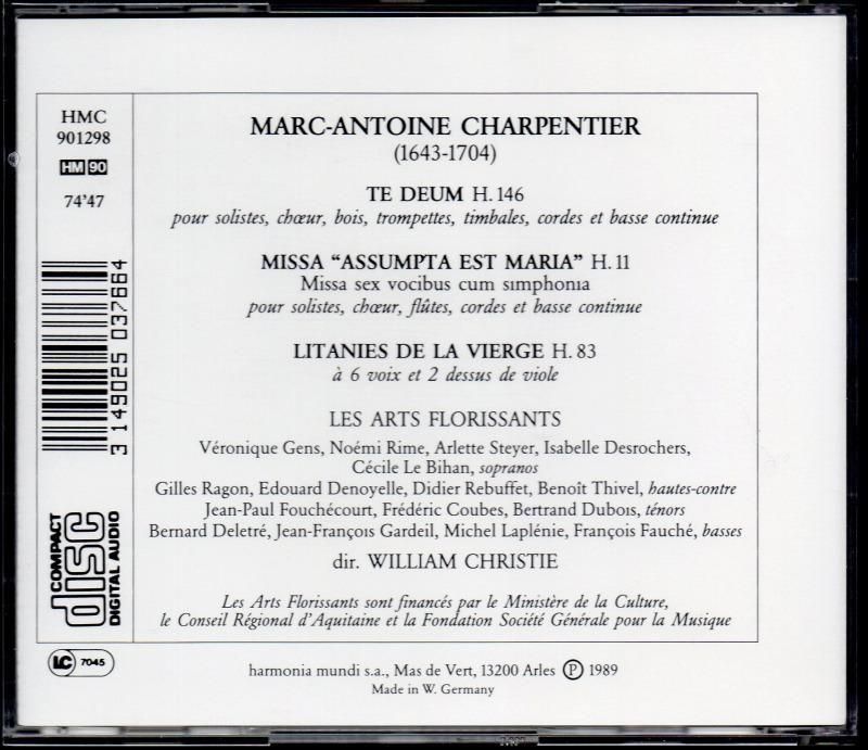 サブ画像1:MAシャルパンティエ:テ・デウム,聖母被昇天ミサ 他 クリスティ=LAF (ANF2107)ジャケット写真 サブ画像1:MAシャルパンティエ:テ・デウム,聖母被昇天ミサ 他 クリスティ=LAF (ANF2107)ジャケット写真