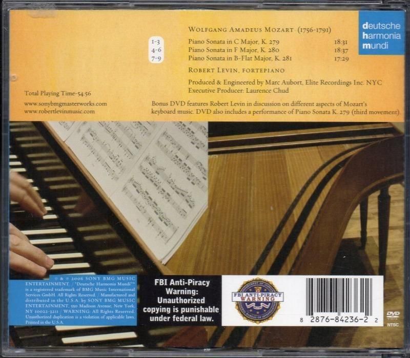 サブ画像1:モーツァルト:ピアノ・ソナタ第1〜3番 レヴィン(fp) (DHM・DVD付)ジャケット写真 サブ画像1:モーツァルト:ピアノ・ソナタ第1〜3番 レヴィン(fp) (DHM・DVD付)ジャケット写真