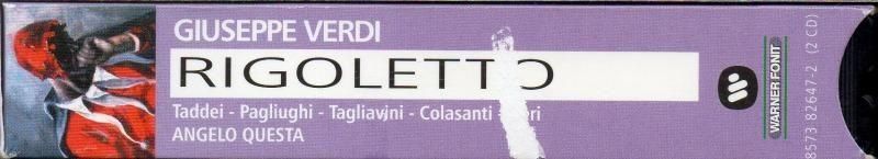 サブ画像2:ヴェルディ:リゴレット クェスタ=; タッデーイ(Br) タリアヴィーニ(T) 他 (W-FONIT・2CD)ジャケット写真 サブ画像2:ヴェルディ:リゴレット クェスタ=; タッデーイ(Br) タリアヴィーニ(T) 他 (W-FONIT・2CD)ジャケット写真