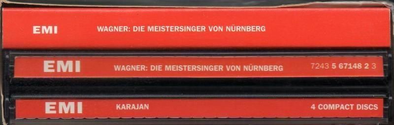 サブ画像2:▽ワーグナー:マイスタージンガー カラヤン=SKD;アダム(Bs) 他 (EMI・4CD)ジャケット写真 サブ画像2:▽ワーグナー:マイスタージンガー カラヤン=SKD;アダム(Bs) 他 (EMI・4CD)ジャケット写真
