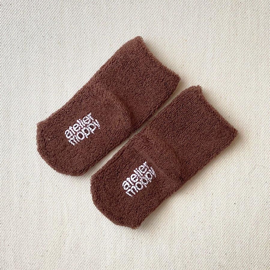 ❤︎noppy❤︎ページ もぐらのくつした/ブラウン - atelier moppyオンラインショップ