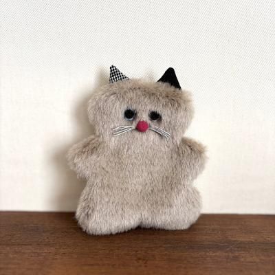 新品　atelier moppy アトリエモッピー　ぬいぐるみ　ネコとクマ くまのぬいぐるみ（ご予約）/ブラック - atelier moppy