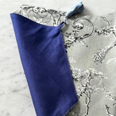 ハンドメイド＊トワルドジュイ×antiqueチェコリネン＊リバーシブル8WAY トワルドジュイ リバーシブル マルチキルトマット 80 | リビング