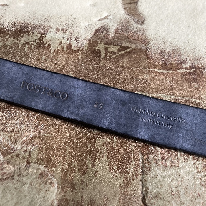 クロコダイル 背ワニ革 レザーベルト【nero/ブラック】3.5cm幅 クロコダイル 背ワニ革 レザーベルト【nero/ブラック】3.5cm幅