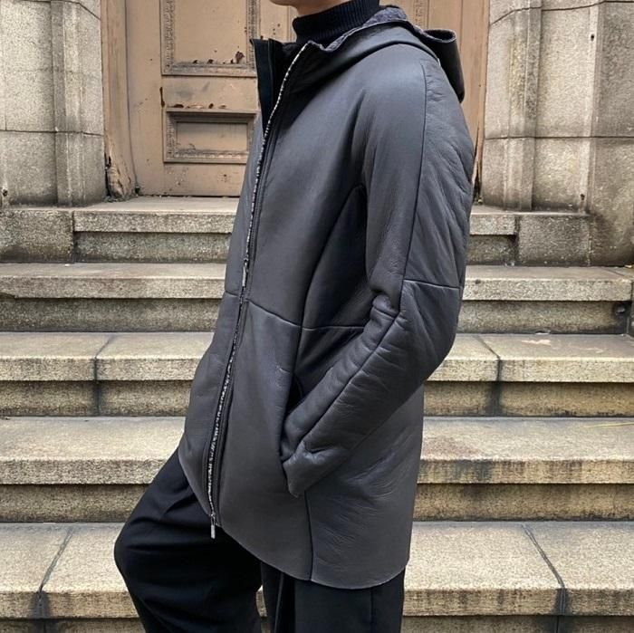 Ierib Mouton Leather Coat メンズ レザームートン ムートンジャケット Ierib Mouton Leather Coat メンズ レザームートン ムートンジャケット