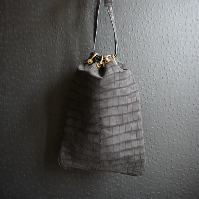 Kinchaku Pouch-CROSS SASHIKO- – KUON Tokyo