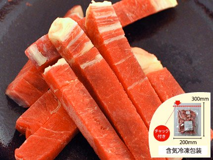 冷凍 熊本県直送 馬肉スペシャルカット 細切り 400g 犬猫の手作りご飯食材 国産 無添加ペットフード 生肉の通販ショップ さかい企画のprimeks プライムケイズ