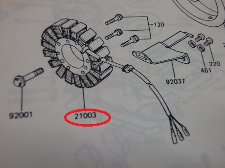 Z1000J/R/Z1100R-1 カワサキ純正 ステーターコイル 新品 - Z1 Z2 純正パーツ専門店☆750RS By WIZARD-2