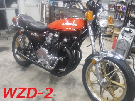 Z1Z2 WZD-2オリジナル手曲げ38等長ストレートマフラー - Z1 Z2 純正パーツ専門店☆750RS By WIZARD-2