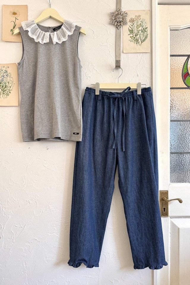 Bilitis dix-sept ans｜《手洗い可》サスペンダー付テーパードパンツ