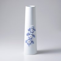 平戸菊花飾染付花瓶(HIRA-087) 