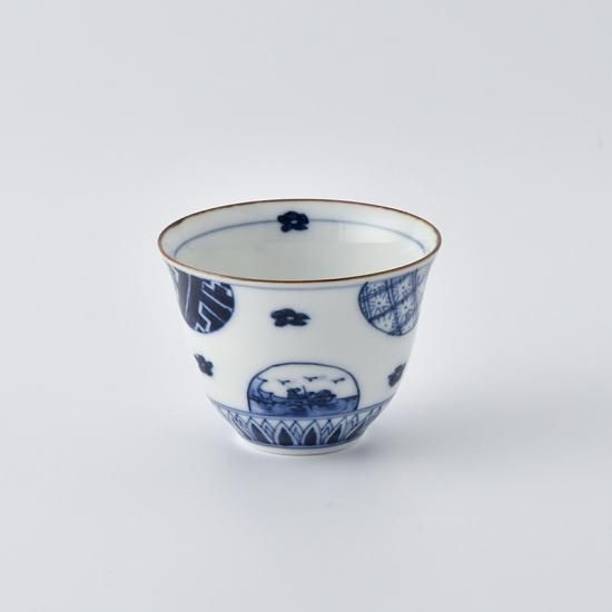 丸紋山水絵煎茶碗(大) - 三川内焼「平戸洸祥団右ヱ門窯