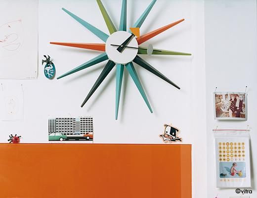 vitra サンバーストクロック レッド | ネルソンクロック